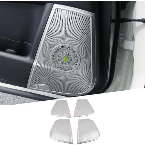 2017 2018 2019 Black and silver Stainless Door Anti-kick Protector Covers Speaker Horn Trims For Nissan Patrol Y62 Armada