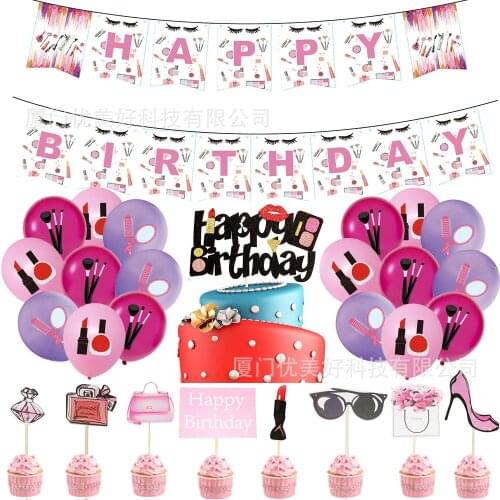 1 set Spa Theme party Cupcake Toppers Cosmetic Slippers Sauna SPA Girls Kids Birthday Party Decorations Supplies Cake Decoration