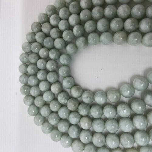 10/6/8mm High Quality Loose Beads DIY AAA Natural Burmese Jade Gem Stones Beads Loose Bead Burma Jade Health Yoga Wealth