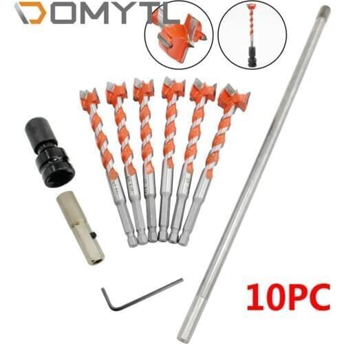 10Pcs Hole Opener Hexagonal Shank Woodworking Drill Bit Wood Plastic Reaming 16/18/19/20/22/25*125mm
