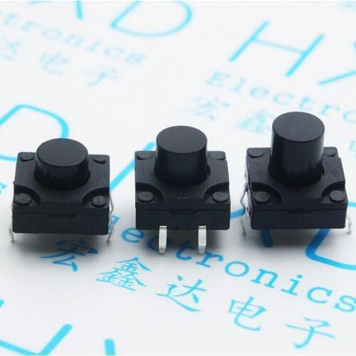 100pcs/lot 12*12*9MM Light touch switch 4 feet waterproof and dustproof press switch vertical