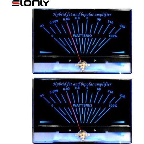 2pcs Super Large Big P-200 VU Meters Single-Ended Class A Amp Amplifier DB Level Meter Audio Power Meter Head with Backlight