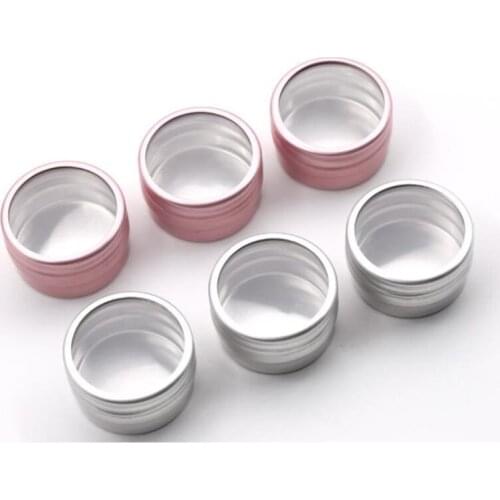 500pcs Aluminium Tin Bottle Jar Pot Cans Containers Case For Lip Balm Nail Art Makeup DIY Cream Cosmetic Box NO355