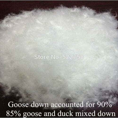 85% white goose down &fill power 750 & semi finished filling compound&bulk down 5 oz price paypal accepted