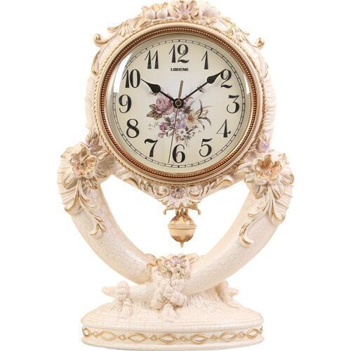 White Modern Design Table Clocks Vintage Desk Retro Creative Table Clocks Standing Orologio Cucina Luxury Clock Silent EA60TZ