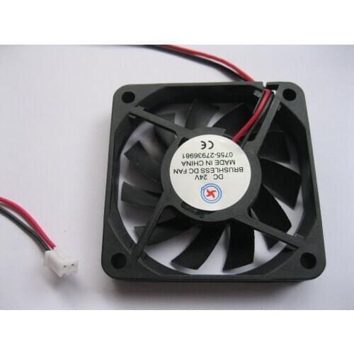2 pcs Brushless DC Cooling Fan 11 Blade 6010S 24V Black