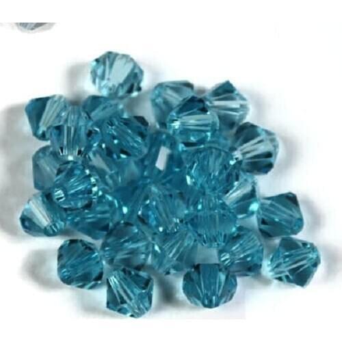 New Hot Promotion 3mm 4mm Dark Zircon Blue Bicone Crystal Beads Loose Beads Round Spaer Glass Beads for Jewelry Making
