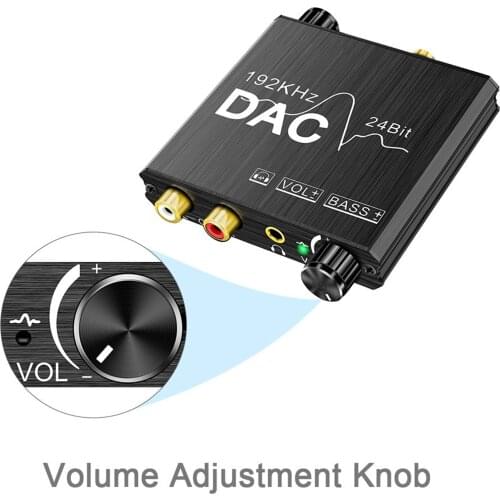 Digital To Analog Audio Converter DAC Optical Coaxial 24Bit for DVD Home Cinema