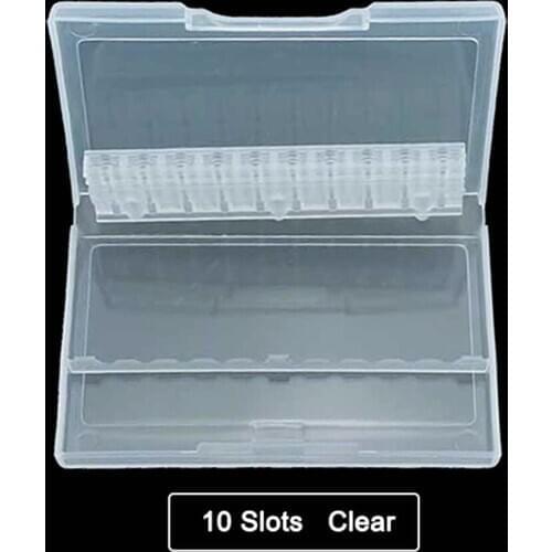 10/20/30 Slots Nail Drills Holder Clear Storage Box Rotary Files Display for Electric Nail Drill Bit Nail Tools Accessorie