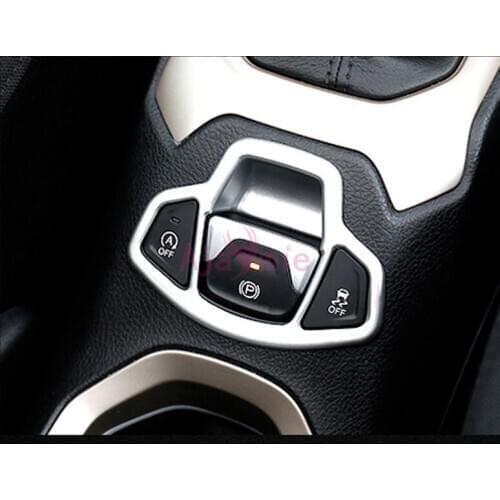 For Jeep Compass 2017 2018 Interior Electronic Hand Break Switch Cover Protector Panel Trim Chrome Car Styling Accessories