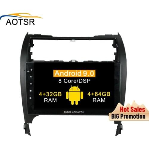 DSP 4+64G Android 9.0 Car DVD Stereo Multimedia head unit For TOYOTA CAMRY 2012-2016 BT Radio GPS Navigation Video Audio BT Wifi