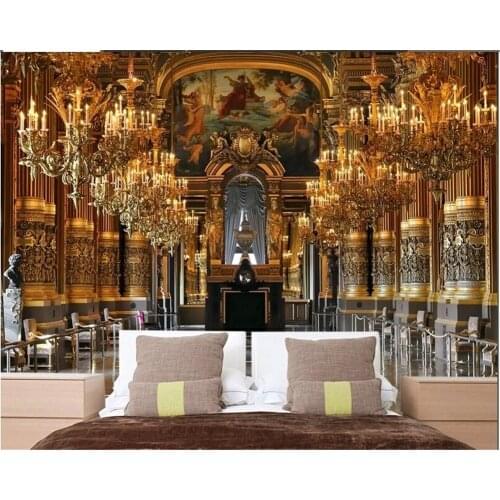 Beibehang Custom photo wallpaper 3d mural luxury Golden Basilica wall murals 3d Living room bedroom papel de parede 3d wallpaper