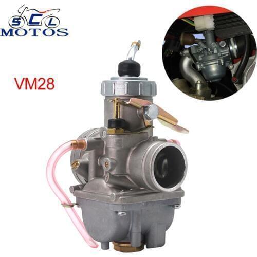 Sclmotos- Mikuni Carburetor Round Slide VM Series VM28 32mm Manual Damper Carb 2T /4T Engine for Yamaha ATV Motocross Enduro
