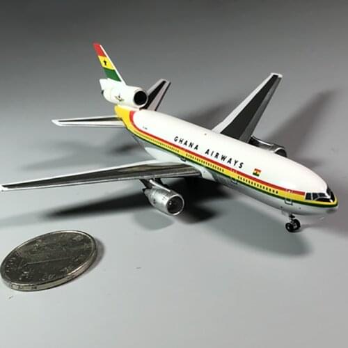 1/500 Scale McDonnell-Douglas GHANA Airways Airlines DC-10-30 Plane Model Alloy Aircraft collectible display Airplane collection