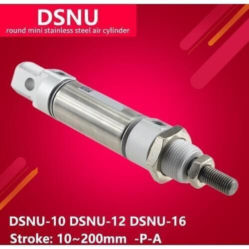 Festo type DSNU round mini stainless steel air pneumatic cylinder DSNU-10-20-P-A DSNU12-30-P-A DSNU-16-50-P-A Stroke 10-200mm