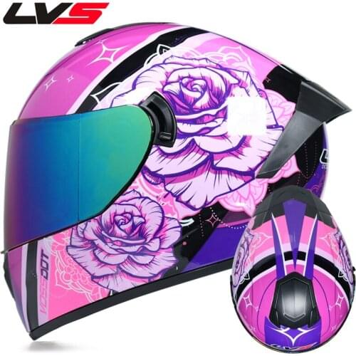 Motorcycle Full Face Helmet with Dual Lens Stylish Fast Release Racing Helmet DOT Approved