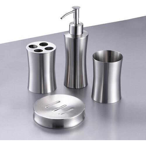 Stainless steel 4 pieces bathroom set