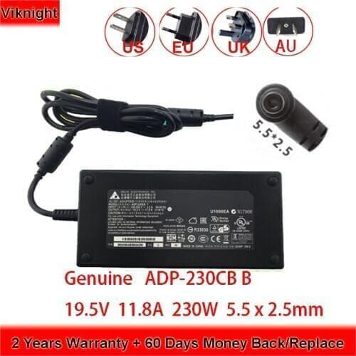 Genuine Delta 19.5V 11.8A 230W ADP-230CB B Laptop Charger for MSI GAMING LAPTOP 1762 GT70 16F3 16F4 Power Supply