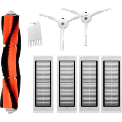 Original Accessories Robot Vacuum Side Brush 8pcs HEPA Filters Replacements for Xiaomi Mi Robot Vacuum Cleaner Accessory