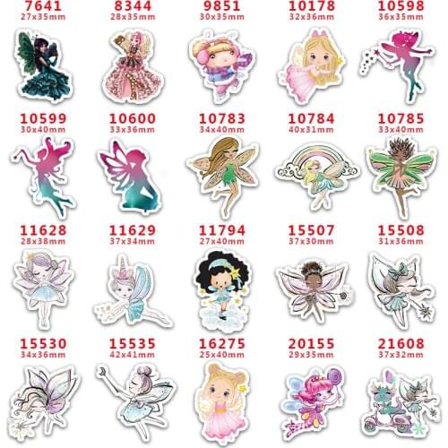 DIY Craft Supplies Sewing Accessories Cartoon Fairy Printed Planar Resins Mold 10 Pieces. PR-7641