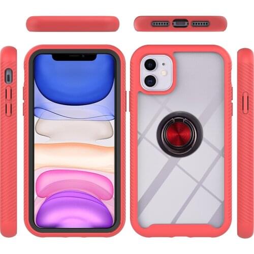 Magnetic Ring Bracket Shockproof Case for IPhone 11Pro Max XR XS Max X 8 7 6S Plus SE2020 Cover Double Layer Rugged Bumper Funda