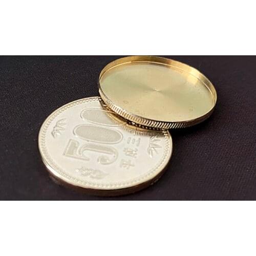 Expanded Shell Japan 500 Yen (Brass, Gilded) Magic Tricks Coin Magia Magician Close Up Street Illusions Gimmicks Mentalism Props