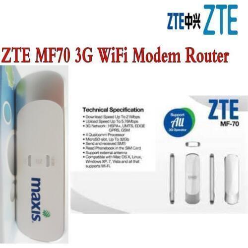 Unlocked ZTE MF70 TELSTRA 21.6M HSPA+ 3G WCDMA GSM USB Wireless Router + SIM Card Wifi Modem Mobile Broadband Hotspot Network