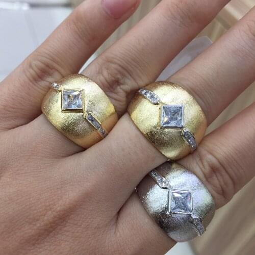 Missvikki Luxury Gorgeous original design Rings For Women Wedding Cubic Zircon Engagement Dubai Naija Bridal Finger Ring 2021