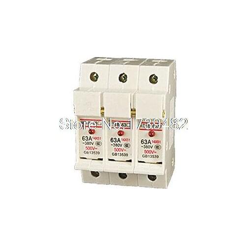 RT18-63A Three Poles 3P 14x51mm Cylindrical Fuse Holder with LED