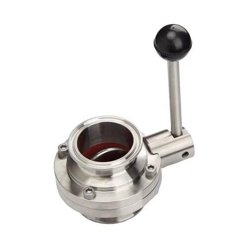 2" Inch 51mm Ss304 Stainless Steel Sanitary 2" Tri Clamp Ferrule Od 64mm Butterfly Valve Homebrew Beer Насос Для Воды Сантехника