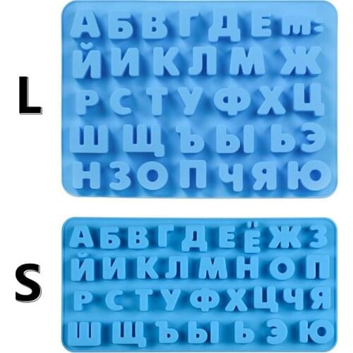 Russian Alphabet Silicone Mold Letters Chocolate Mold 3d Cake Decorating Tools Tray Fondant Molds Jelly Cookies Baking Mould