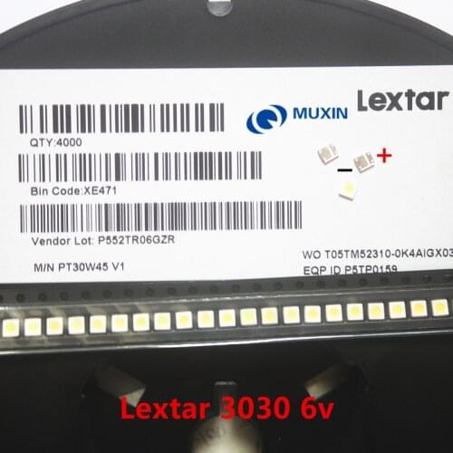 LED Backlight High Power LED 1.8W 3030 6V Cool white 150-187LM PT30W45 V1 TV Application 500pcs