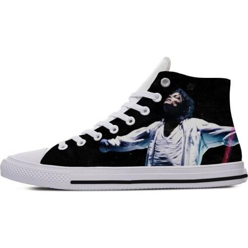 Men/Women Hip hop Fashion Shoes 2019 summer New Mens King of Pop Michael Jackson Lightweight Breathable Comfortable Canvas Shoes