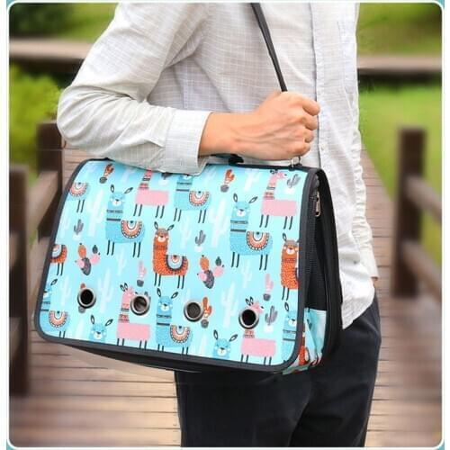 Eight-hole Breathable Pet Dog Cat Carrier Bags Outdoor Portable Puppy Kitten Shoulder Bag Handbag Foldable Cats Travel Packets