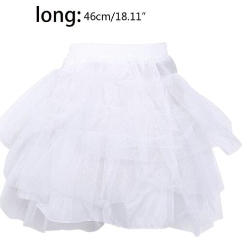 Women 4 Layer Elastic Drawstring Waist Underskirt Solid Color Short Petticoat Soft Tulle Mesh Puffy Tutu Skirt for Wedding Dress