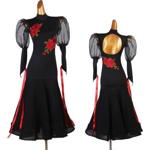 Fashion Ballroom Dance Dress Women Standard Dance Tango Practice Wear Ladies Waltz Stage Performance Clothing Customized DC4219