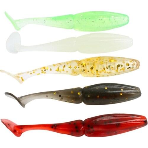 10Pcs Fishing Lures Soft Bait Fishing 60mm Artificial Wobbler Bait Shrimp Salt Smell Lure For Bass Fishing Swim Bait Lures
