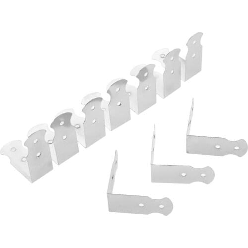 10pcs Silver Corners w/Nails Scrapbook Decor Iron Protectors Book Album Menu Diary Cover 42*18mm Table Leg Jewelry Box Gift Case