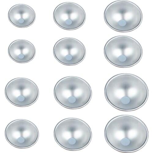 12 Piece Set Bathroom Kitchen 3D Bath Salt Mold Xuemei Niang Half Circle Mold/Pudding Cake Pastry Mold Pot Tin Baking