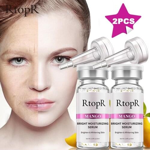 2PCS Mango Skin Care Whitening Bright Moisturizing Face Serum Hyaluronic Acid Face Care Repair Rough Skin Essence Anti-wrinkle