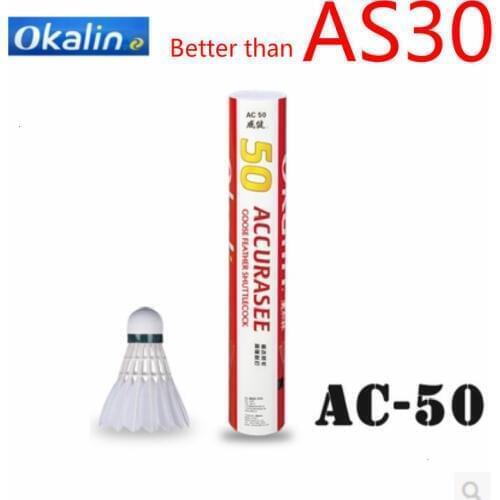 2 Tubes Better than AS30 Badminton Shuttlecock A++ Goose Feather AC50 Top Quality for Competiton Level Shuttle Balls L2123-2SPA