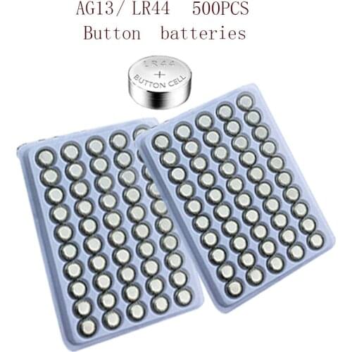 500pcs AG13 AG 13 Cell Coin Watches Battery LR44 L1154 357 SR44 1.5V Alkaline Button Batteries Suitable For Watch