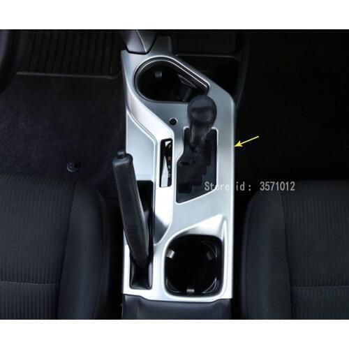 Car ABS Chrome Inner Middle Handbrake Shift Stall Paddle Cup Switch Frame Lamp Trim For Toyota RAV4 2016 2017 2018