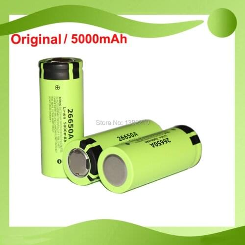 Free shipping!!! 6PCS/LOT Original 3.7V 26650A 26650 5000mAh Max 10A Discharge Battery for Panasonic