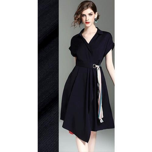 Pure black 50% silk and 50% linen fabric silk linen blended fabric 14momme transparent,SLN098