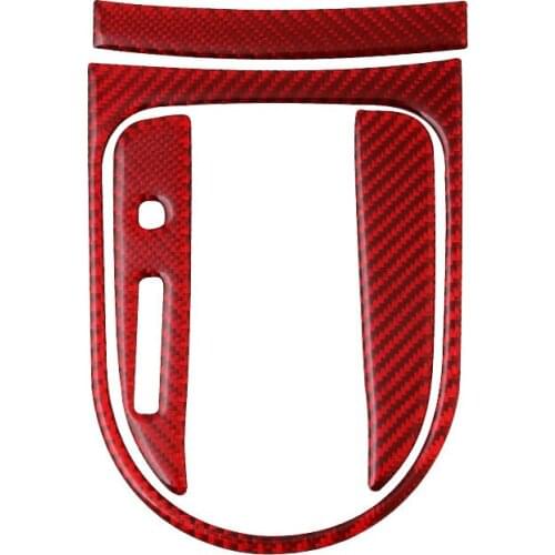 Carbon fiber center console gear shift frame cover decorative stickers suitable for Ford Mustang 2015 2016 2017 2018 2019