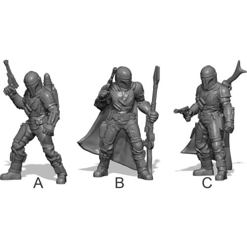 1/32 56mm Resin Model Mandalorian Bounty Hunter Figure Unpainted RW-048