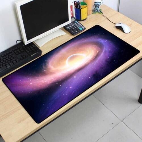 Mairuige Gaming Mouse Pad Starry Sky Moon Pattern Computer Notebook Office Game Table Mat Wireless Charging Carpet Mouse Pad