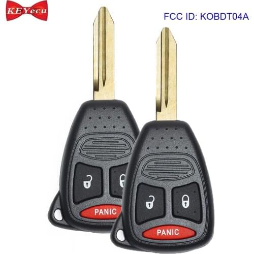 KEYECU for Dodge Caliber Dakota Durango Magnum Nitro for Ram 1500 2500 3500 Remote Key Fob KOBDT04A