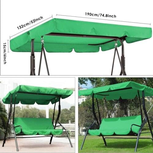 3 Seat Swing Canopies Seat Cushion Cover Set Patio Swing Chair Hammock Replacement Waterproof Garden B99